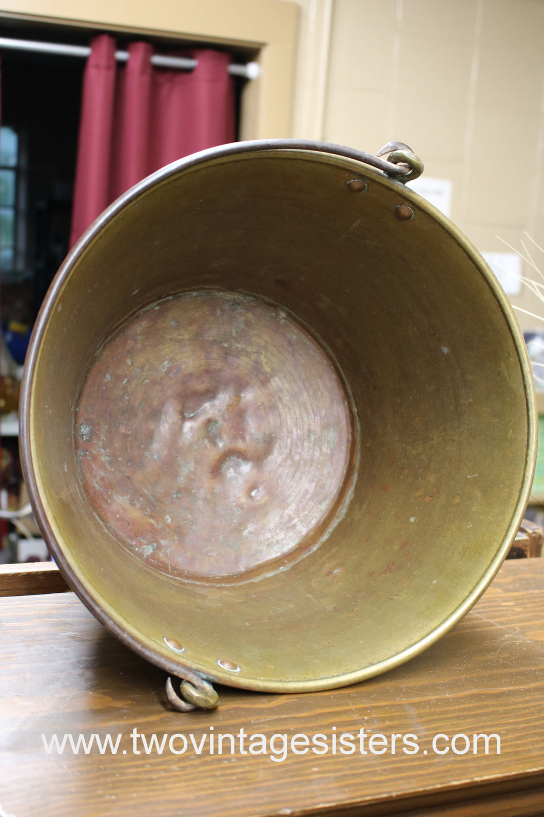 Haydens Ansonia Primitive Brass Bucket