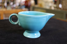 Load image into Gallery viewer, Vintage Homer Laughlin Fiesta Turquoise Ring Handled Creamer