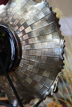 Load image into Gallery viewer, Northwood Carnival Glass Amethyst Strawberry Bowl with Basket Weave Back