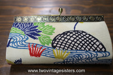 Load image into Gallery viewer, Japanese Okinawan Multi Color Canvas Kimono Coin Clutch

