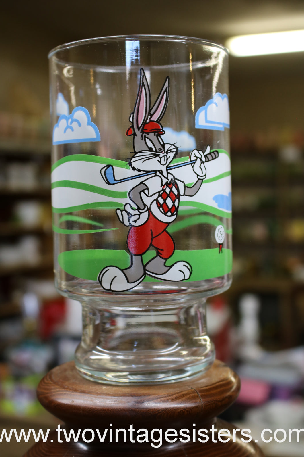 Looney Toons 1995 Bugs Bunny Golfing Glass Cup