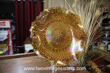 Load image into Gallery viewer, Indiana Carnival Glass iridescent Gold Crimped Hostess Plate
