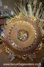 Load image into Gallery viewer, Indiana Carnival Glass iridescent Gold Crimped Hostess Plate
