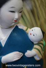 Load image into Gallery viewer, Japanese Hakata Doll Collectible Mother Holding Child