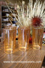 Load image into Gallery viewer, Jeannette Hex Optic Iridescent Marigold Juice Cups
