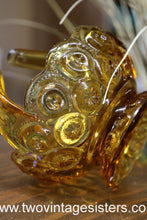 Load image into Gallery viewer, L.E Smith Moon and Star Glass Vintage Amber Basket