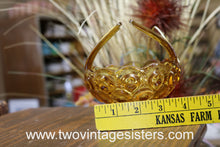 Load image into Gallery viewer, L.E Smith Moon and Star Glass Vintage Amber Basket