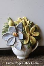 Load image into Gallery viewer, Cast Iron Door Stop Marjolein Bastin Tea Cup With Flowers
