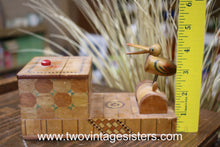 Load image into Gallery viewer, Mechanical Wooden Bird Cigarette Dispenser Occupied Japan
