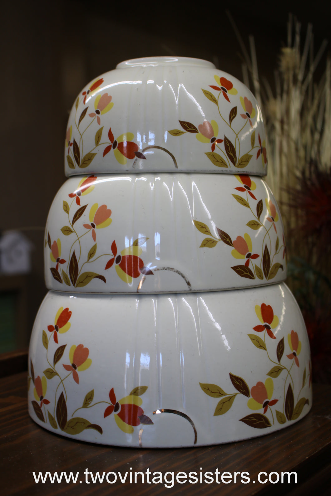 Nesting Bowls Halls Superior Kitchenware Jewel Tea Autumn Leaf