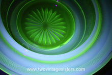 Load image into Gallery viewer, Northwood Jewel Flower Canary Uranium Vaseline Glass Butter Dish