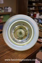 Load image into Gallery viewer, Northwood Jewel Flower Canary Uranium Vaseline Glass Butter Dish