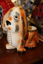 Load image into Gallery viewer, 1966 RUBENS JAPAN GET WELL SOON BASSET HOUND DOG FLOWER PLANTER