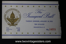 Load image into Gallery viewer, 2 Eisenhower/Nixon Inaugural Ball Tickets January 20 1953

