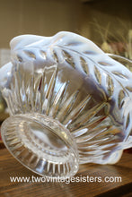 Load image into Gallery viewer, Tiara Glass Ruffled Edge Fruit Basket White Opalescent
