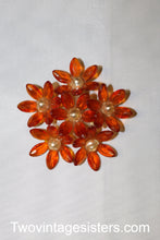 Load image into Gallery viewer, Vintage 60&#39;s Orange Flower Pin Brooch - Vintage Sisters Collection

