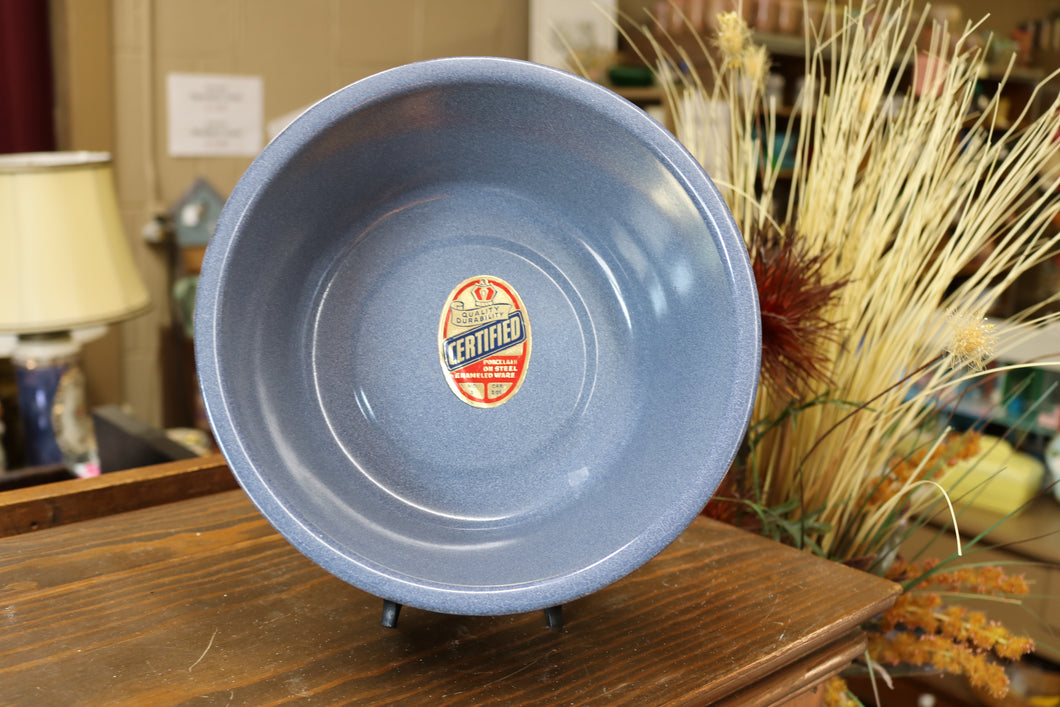 Vintage Certified 8 Inch Enamelware Bowl
