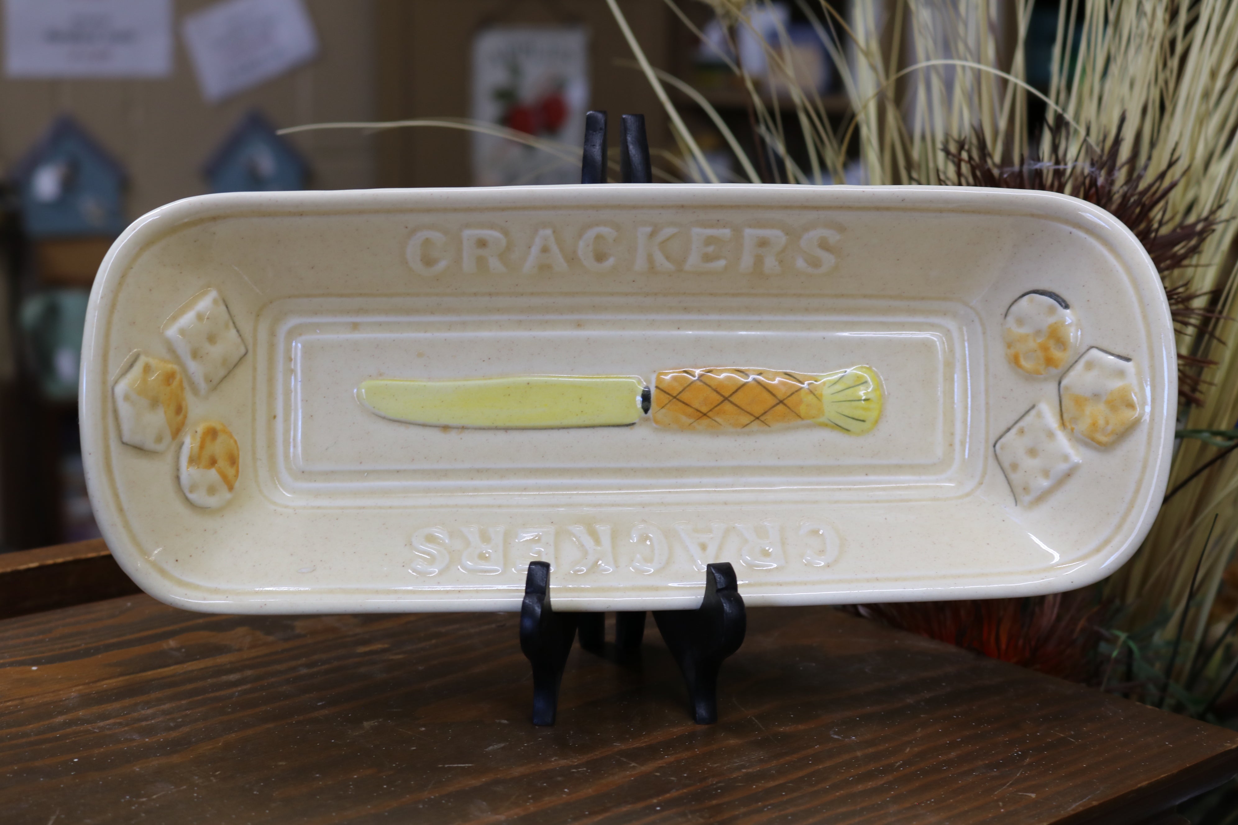 Vintage Los Angeles Pottery 1969 Ceramic Serving Dish Cracker Tray