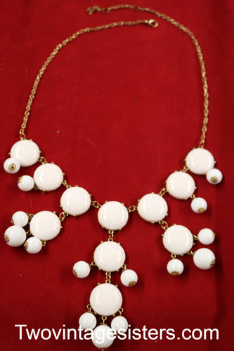 Vintage Pearl White Gold Fashion Necklace - Vintage Sisters Collection