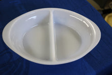 Load image into Gallery viewer, Divided Glasbake Casserole Dish With Gold Metal Basket Baking Dish Serving Dish