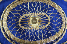 Load image into Gallery viewer, Divided Glasbake Casserole Dish With Gold Metal Basket Baking Dish Serving Dish