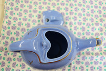 Load image into Gallery viewer, Hall Hook Cover Cadet Blue Gold Standard 6 Cup Teapot