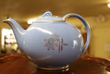Load image into Gallery viewer, Hall Hook Cover Cadet Blue Gold Standard 6 Cup Teapot