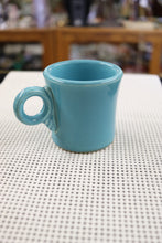 Load image into Gallery viewer, Homer Laughlin Turquoise Tom &amp; Jerry Coffee Mug
