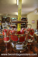 Load image into Gallery viewer, 1950s Jeannette Glass Barware Bacardi Ice Bucket Set
