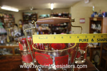 Load image into Gallery viewer, 1950s Jeannette Glass Barware Bacardi Ice Bucket Set
