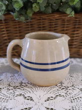 Load image into Gallery viewer, Blue Banded Stoneware Pitcher With Strawberries
