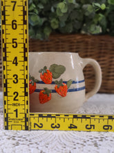Load image into Gallery viewer, Blue Banded Stoneware Pitcher With Strawberries
