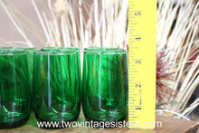 Load image into Gallery viewer, Anchor Hocking Green Poly Poly Juice Glasses
