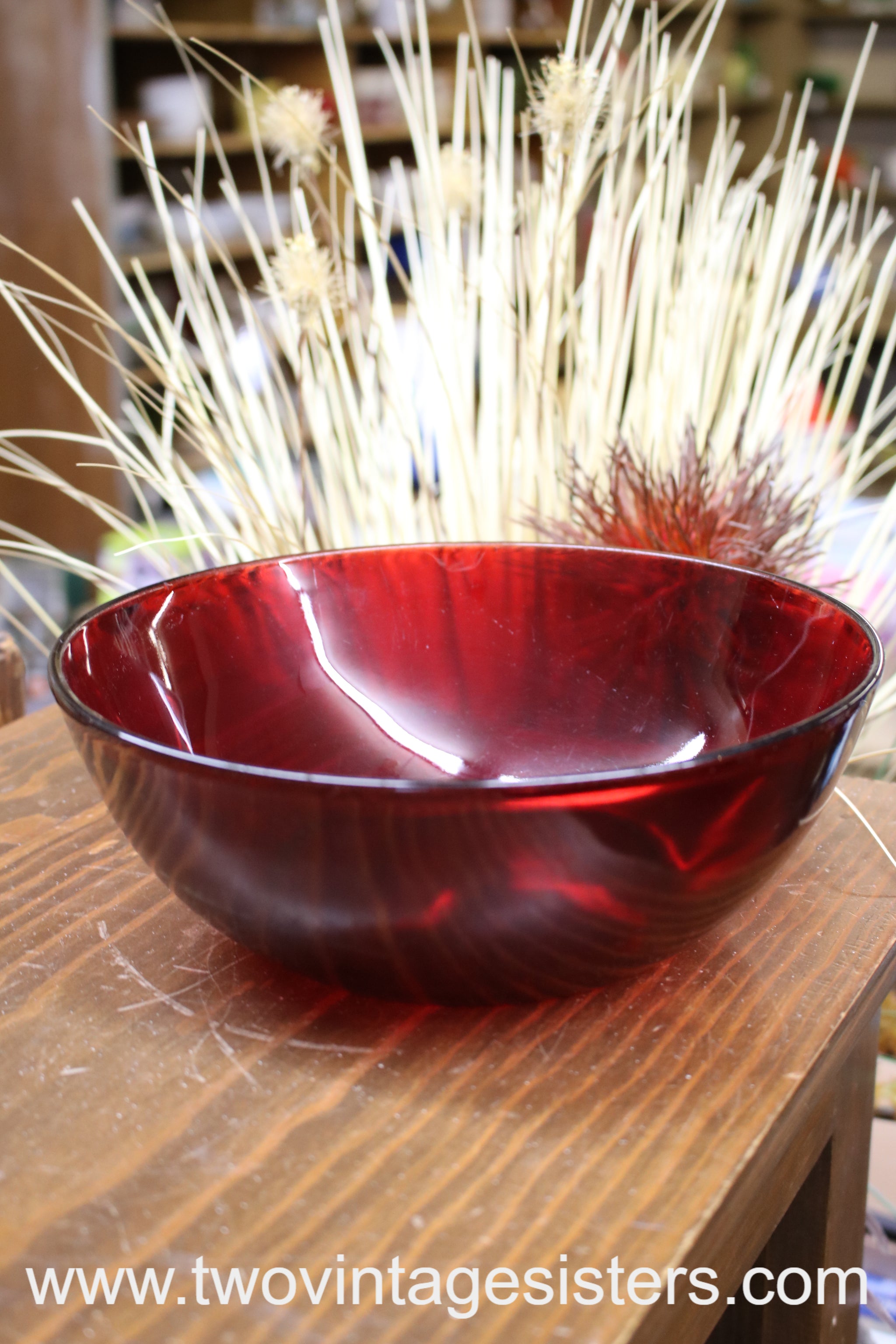 Anchor Hocking Ruby Red Glass Bowl