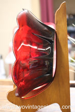 Load image into Gallery viewer, Anchor Hocking Ruby Red Scalloped Serving Bowl
