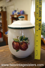 Load image into Gallery viewer, Casuals by China Pearl Apples Medium Ceramic Canister
