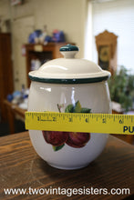 Load image into Gallery viewer, Casuals by China Pearl Apples Medium Ceramic Canister
