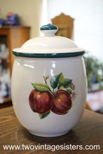 Load image into Gallery viewer, Casuals by China Pearl Apples Medium Ceramic Canister
