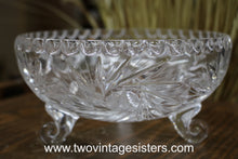 Load image into Gallery viewer, Footed Crystal Etched Glass Bowl
