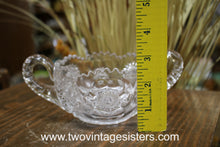 Load image into Gallery viewer, Etched Crystal Clear Glass Sugar Dish - Vintage Glass
