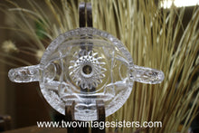 Load image into Gallery viewer, Etched Crystal Clear Glass Sugar Dish - Vintage Glass
