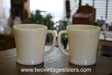 Load image into Gallery viewer, Fire King Ivory Swirl Milk Glass Coffee Mugs
