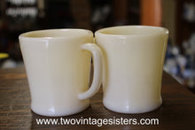 Load image into Gallery viewer, Fire King Ivory Swirl Milk Glass Coffee Mugs
