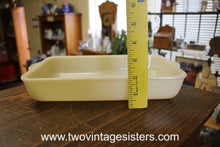Load image into Gallery viewer, Fire King Swirl Milk Glass Loaf Pan
