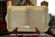 Load image into Gallery viewer, Fire King Swirl Milk Glass Loaf Pan
