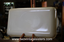 Load image into Gallery viewer, Fire King Swirl Milk Glass Loaf Pan
