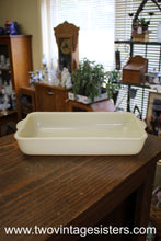 Load image into Gallery viewer, Fire King Swirl Milk Glass Loaf Pan
