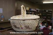 Load image into Gallery viewer, Grass Coil Lidded Wicker Basket
