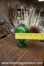 Load image into Gallery viewer, Hand Blown Green Glass Ornament
