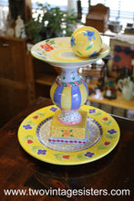 Load image into Gallery viewer, Hausen Ware Ceramic Two Tiered Serving Platter
